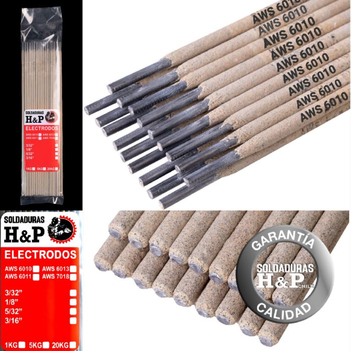 H AND P INDUSTRIAL SOLDADURAS Electrodo Soldadura Inoxidable 312L de 3/32  x bolsa 1 Kilo H&P